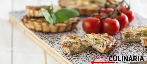 Receita deliciosa de Mini quiches de legumes Teleculinária